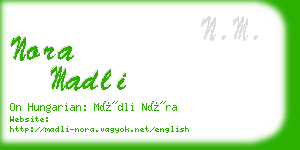 nora madli business card